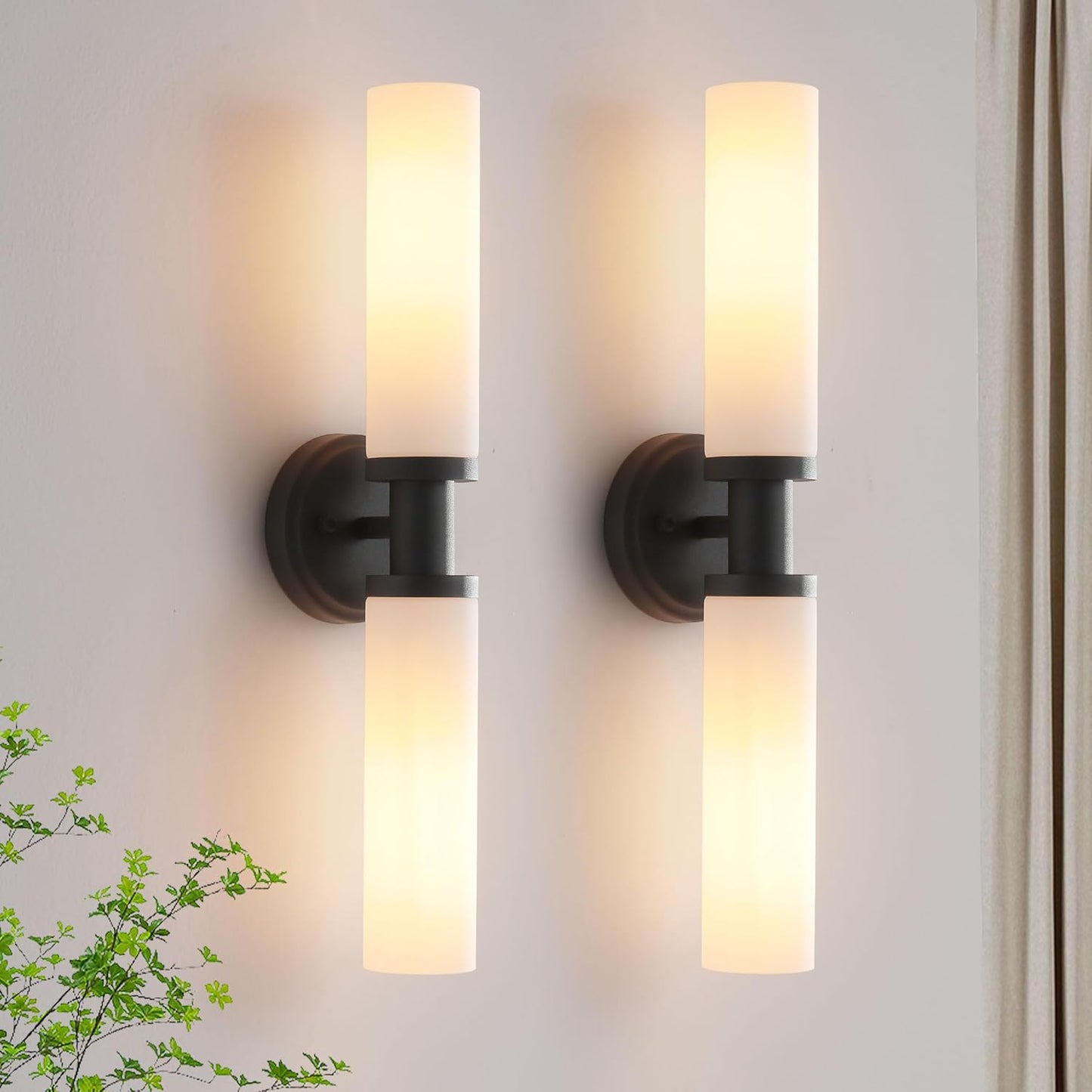 Wall Sconces Set of Two for Modern Bathroom and Living Room