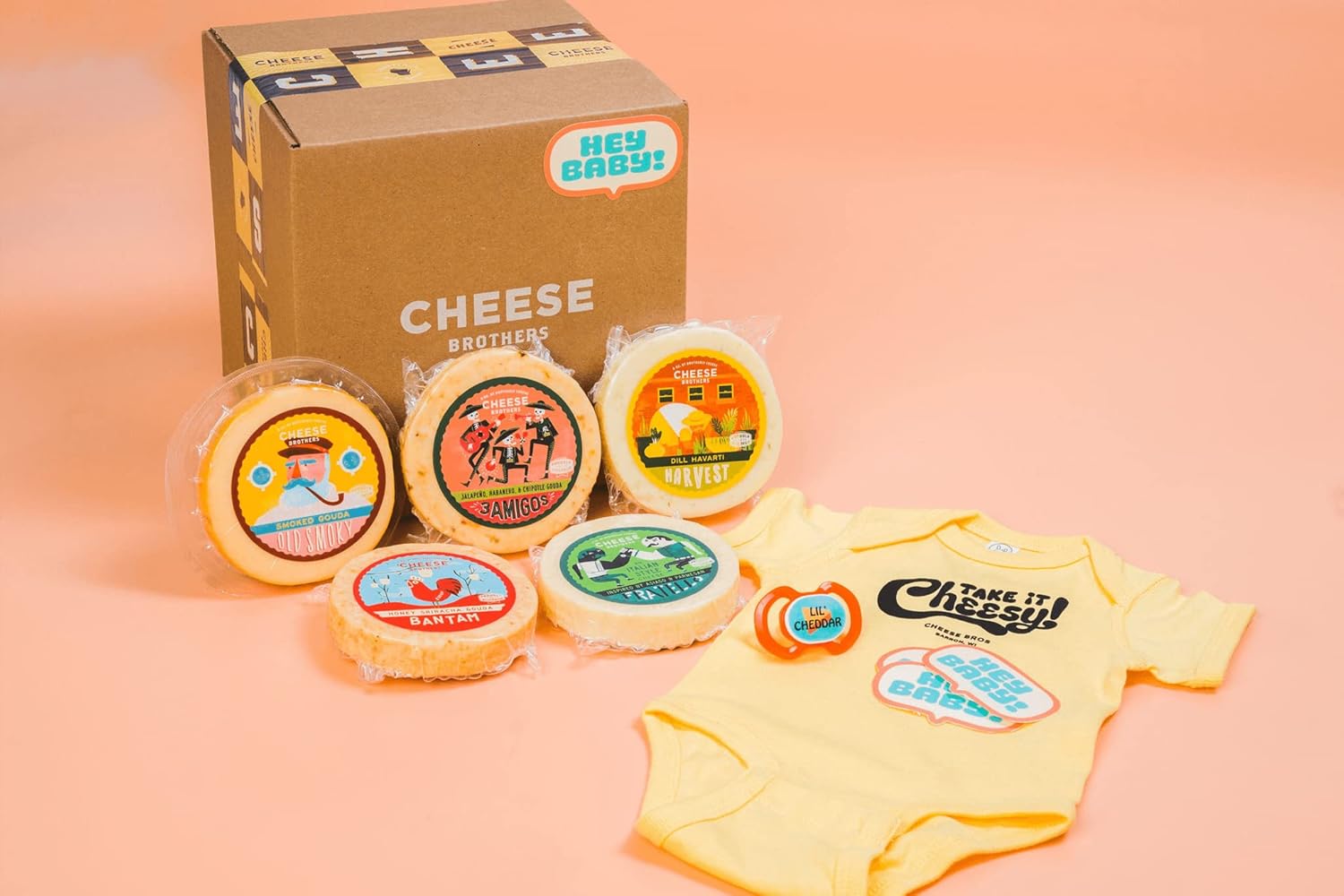 Cheese Bros. Welcome New Baby Gift Box - Gourmet Cheese Delights