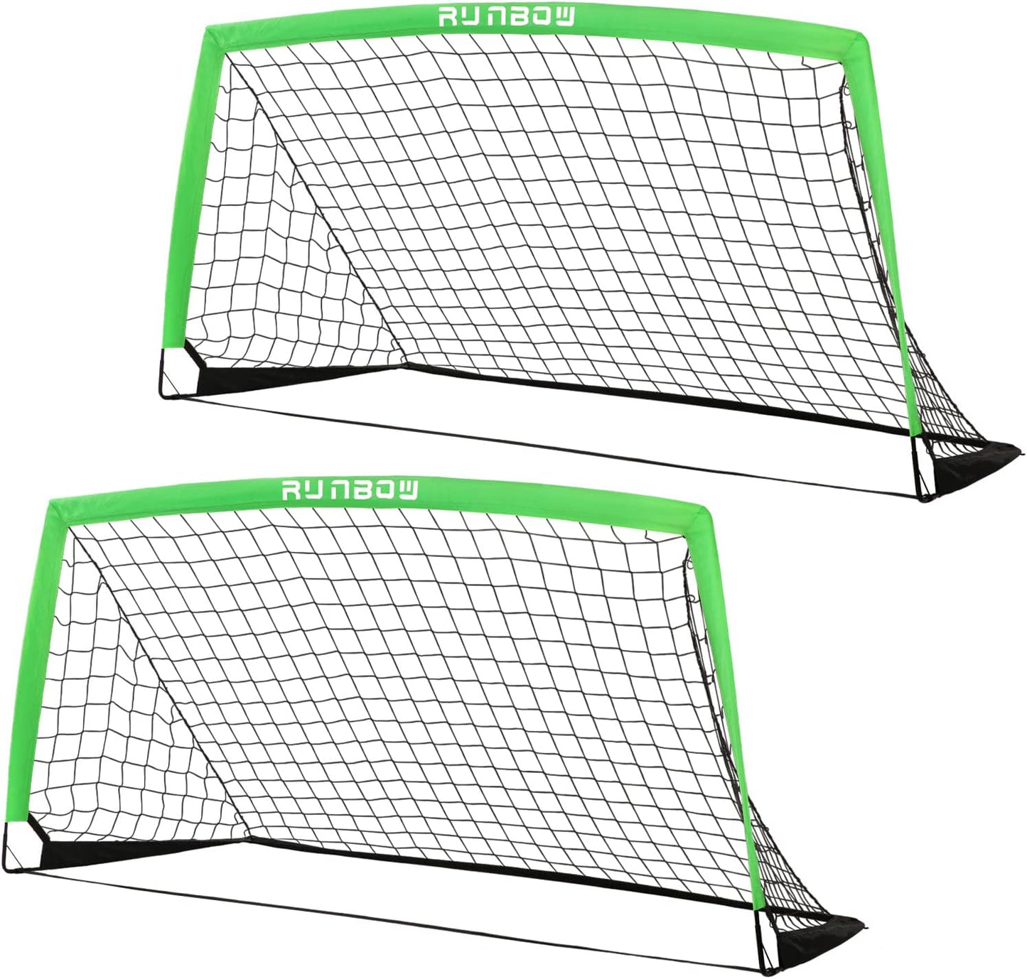 RUNBOW 6x4 ft Portable Kids Soccer Goal for Backyard Fun