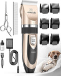 Dog Clipper Low Noise Rechargeable Pet Grooming Kit - Quiet Gold