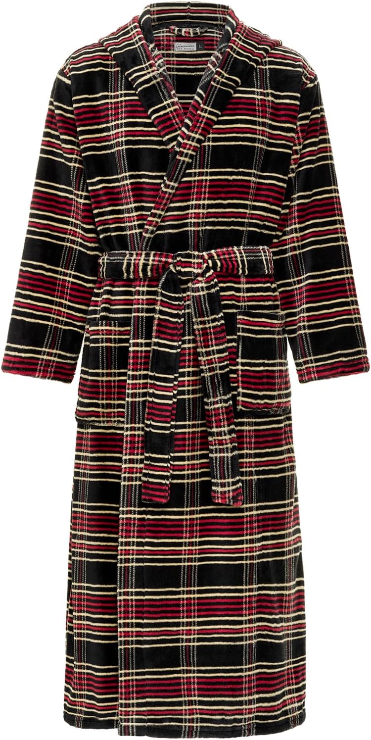 Plush Fleece Hooded Bathrobe for Men - Big and Tall Comfort