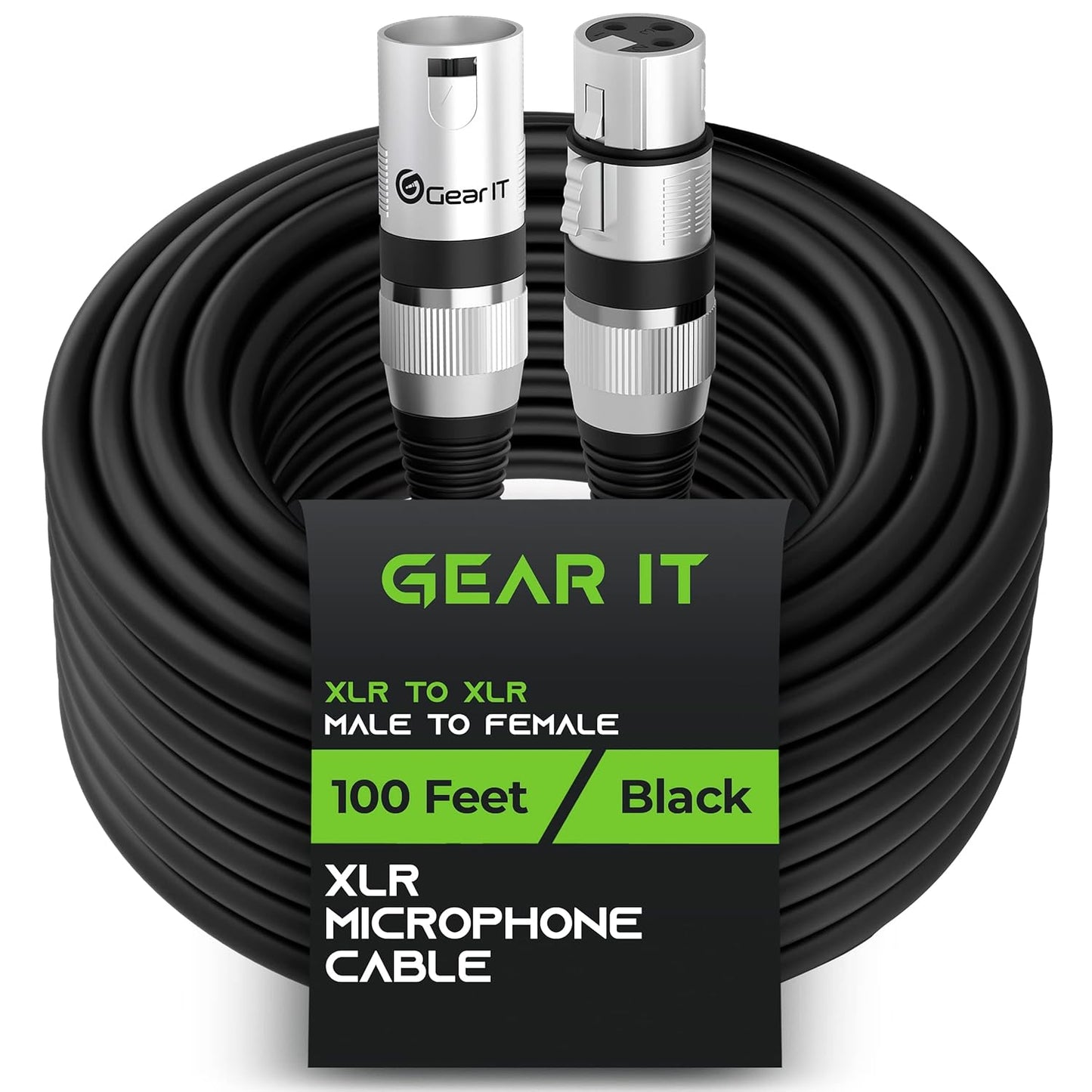 GEARit XLR Male to Female Microphone Cable for Recording Studio