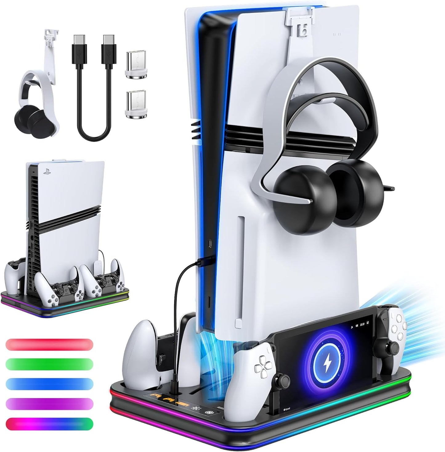 All in One Cooling Stand & Charger Station for PS5 Consoles