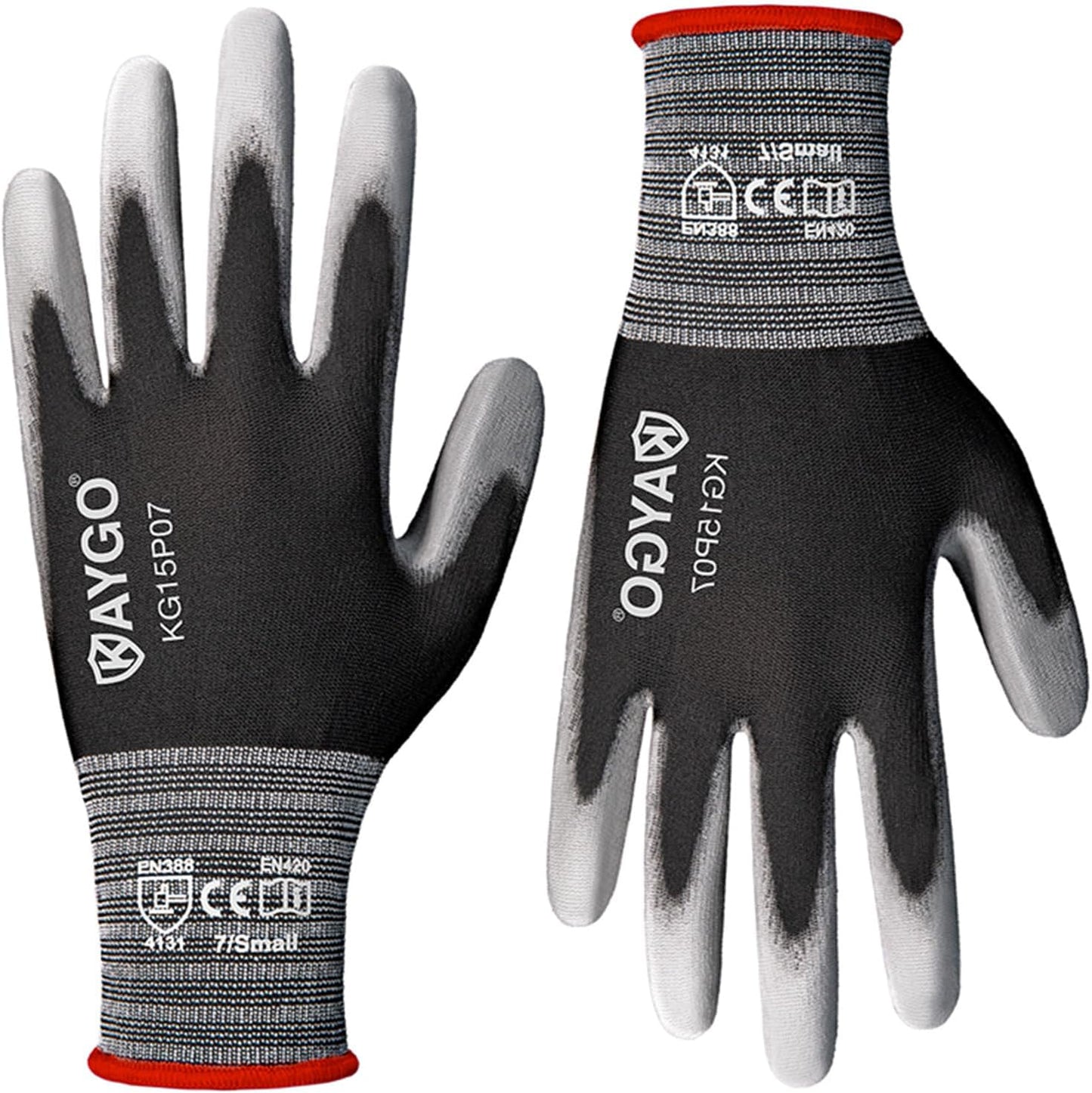 KAYGO Work Gloves PU Coated for Safety and Comfort in Light Duty