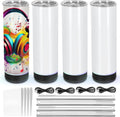 4 Pack 20 Oz Music Speaker Tumbler - Sublimation Speaker Cups