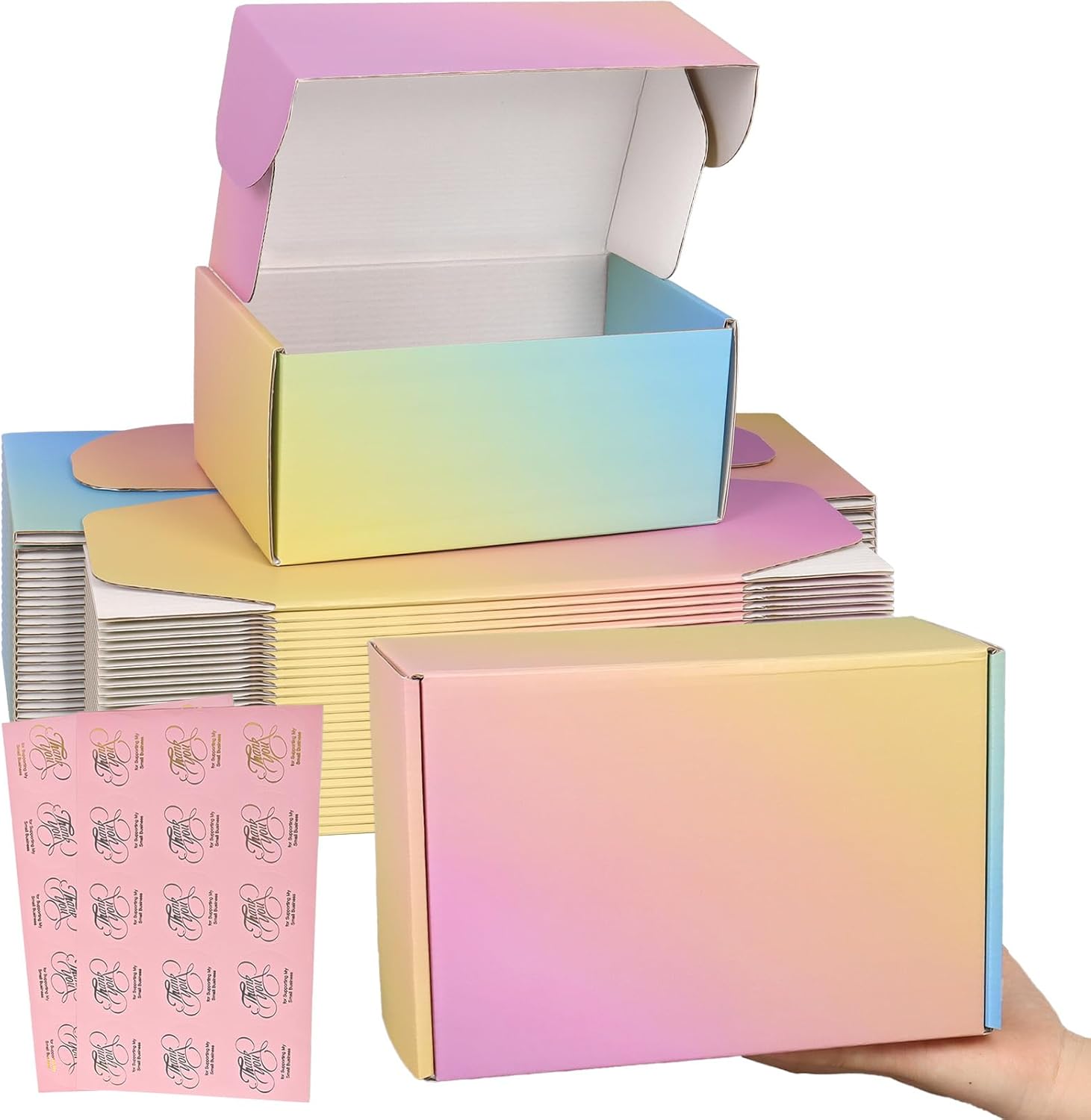 Shipping Boxes for Packaging 9x6x4 Inches, 30 Pack Colorful