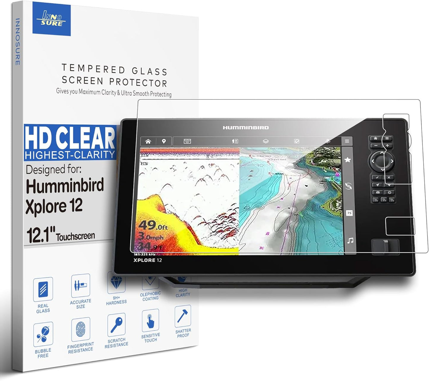 Premium Tempered Glass Screen Protector for Humminbird Xplore
