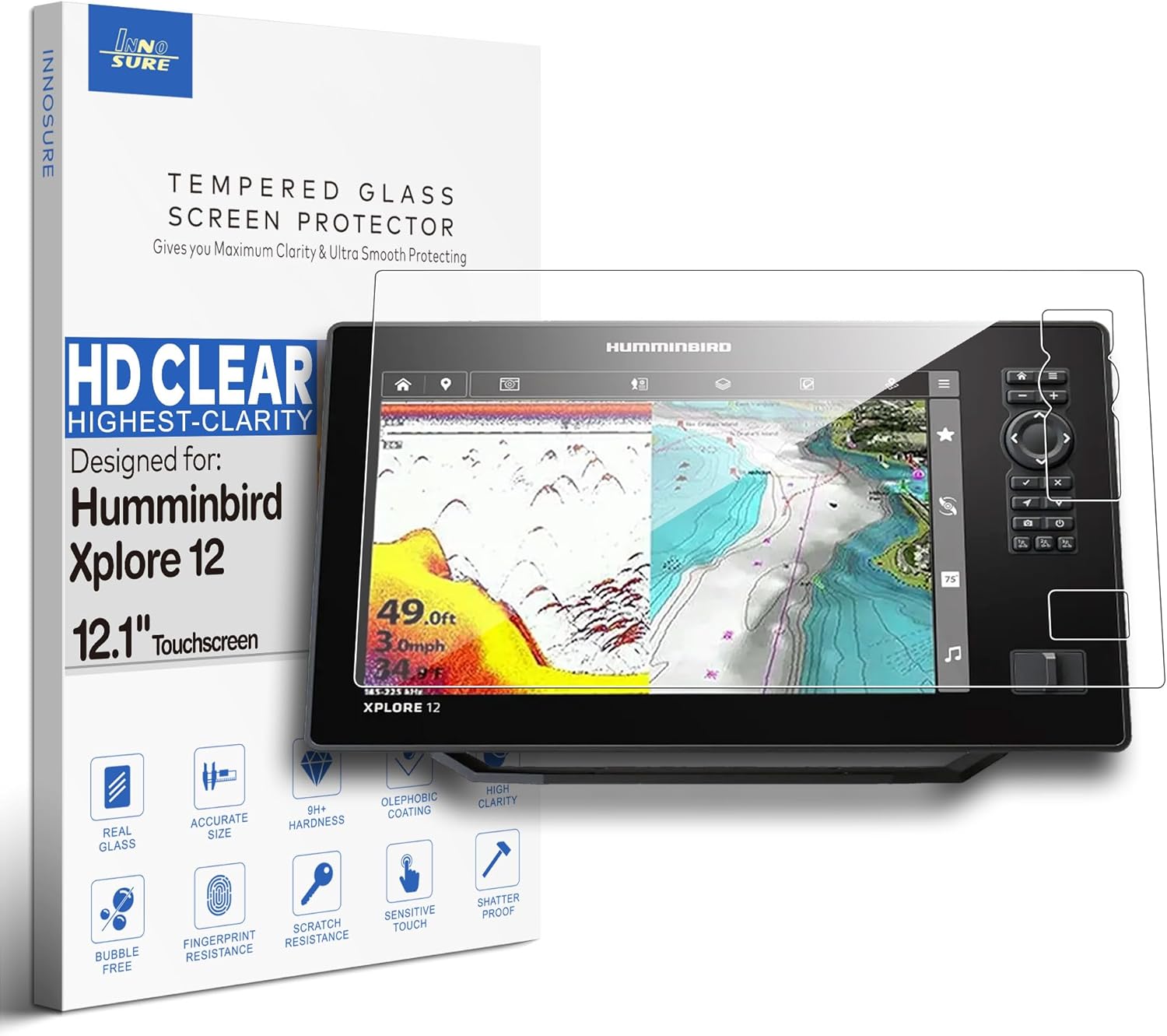 Premium Tempered Glass Screen Protector for Humminbird Xplore