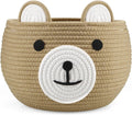 PandaEar Cotton Rope Baby Basket - Cute Bear Nursery Organizer