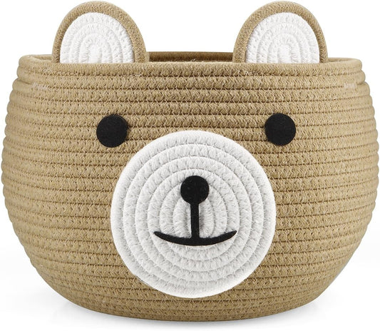 PandaEar Cute Bear Baby Basket - Nursery Essentials Organizer