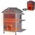 GUTINNEEN Heated Outdoor Cat House with Insulated Liner