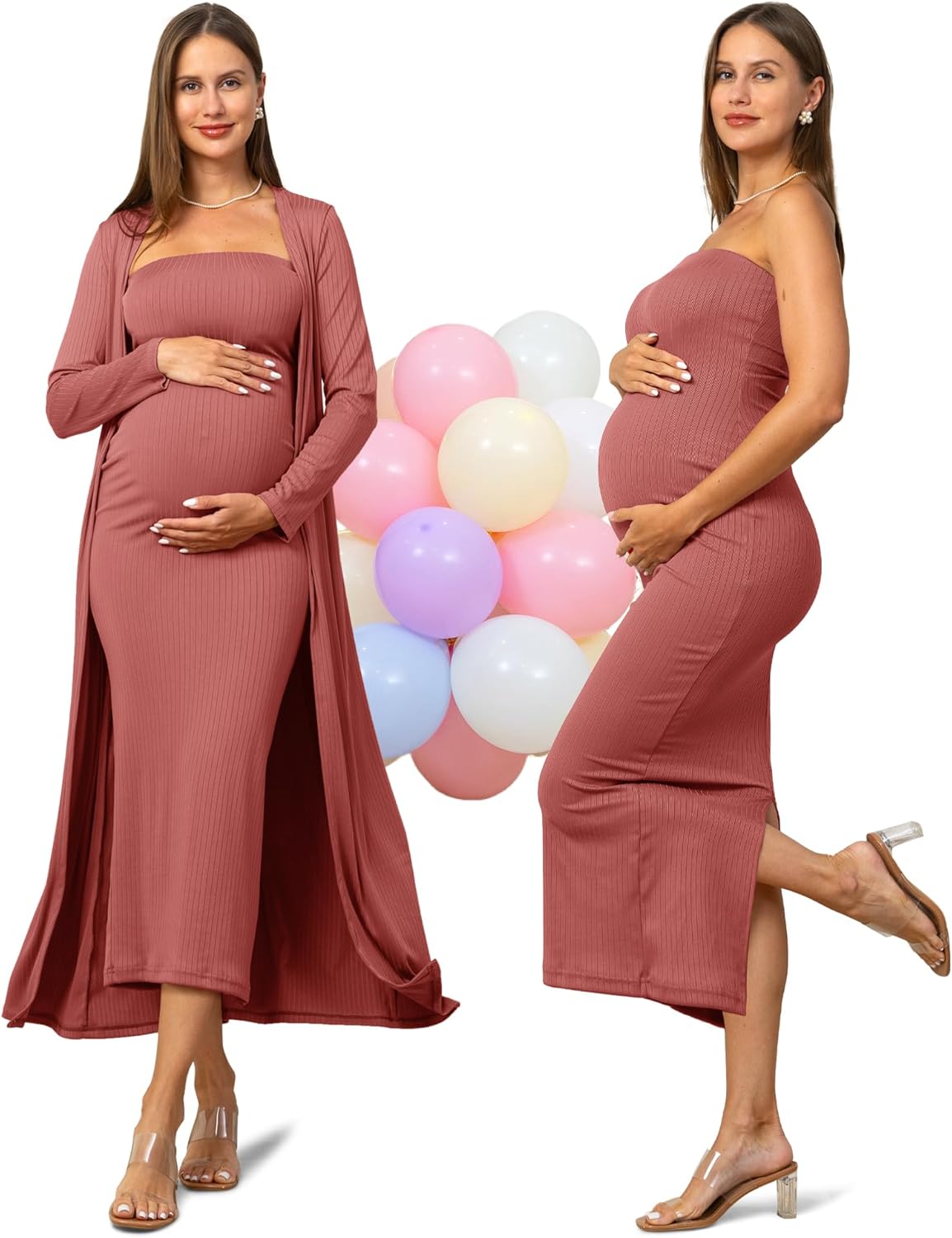 Stylish 2 Piece Maternity Dress and Cardigan for Every Occasion