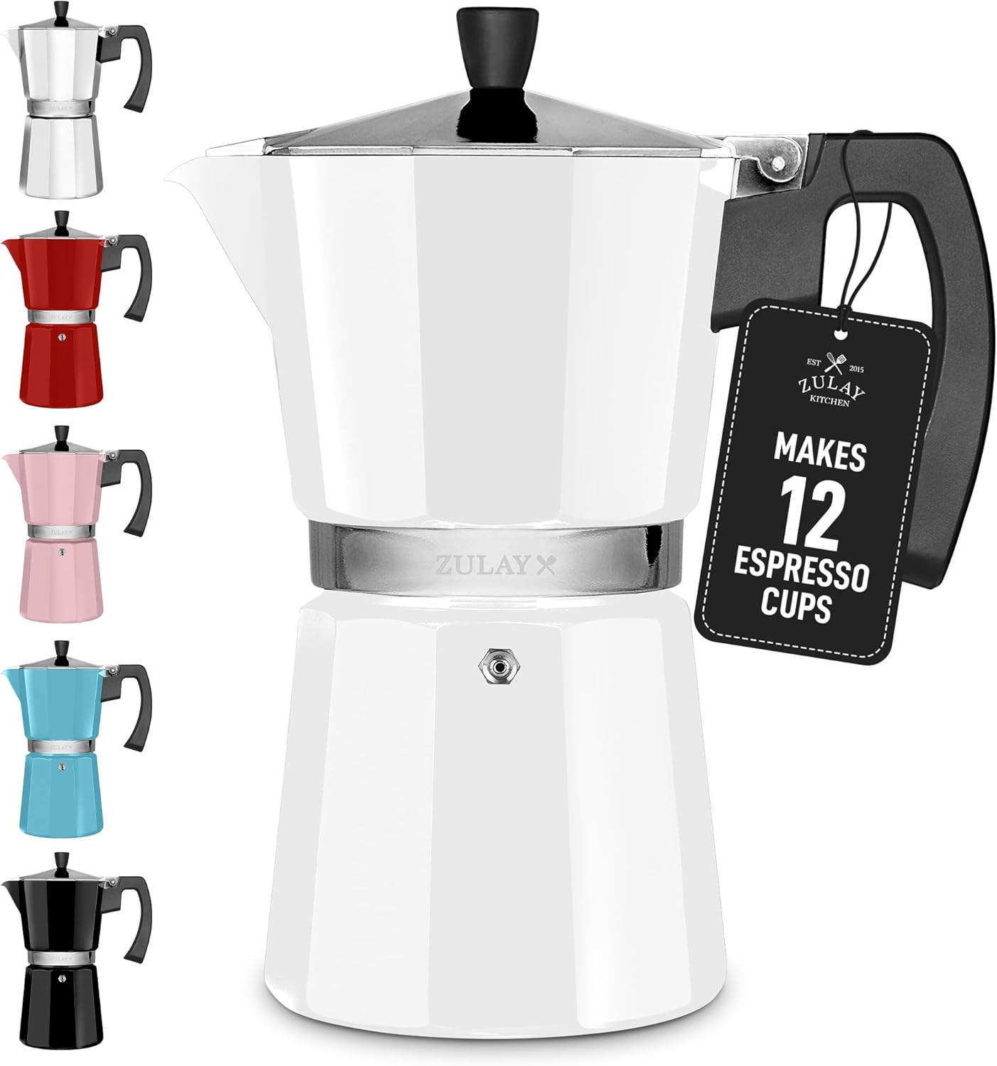 Zulay Moka Pot Espresso Stovetop Coffee Maker for Authentic Brews