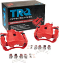 TRQ Front Performance Brake Caliper Set Red for Lexus and Toyota