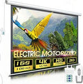 Motorized Projector Screen 100 in 16:9 Pull Down - Smooth Electric