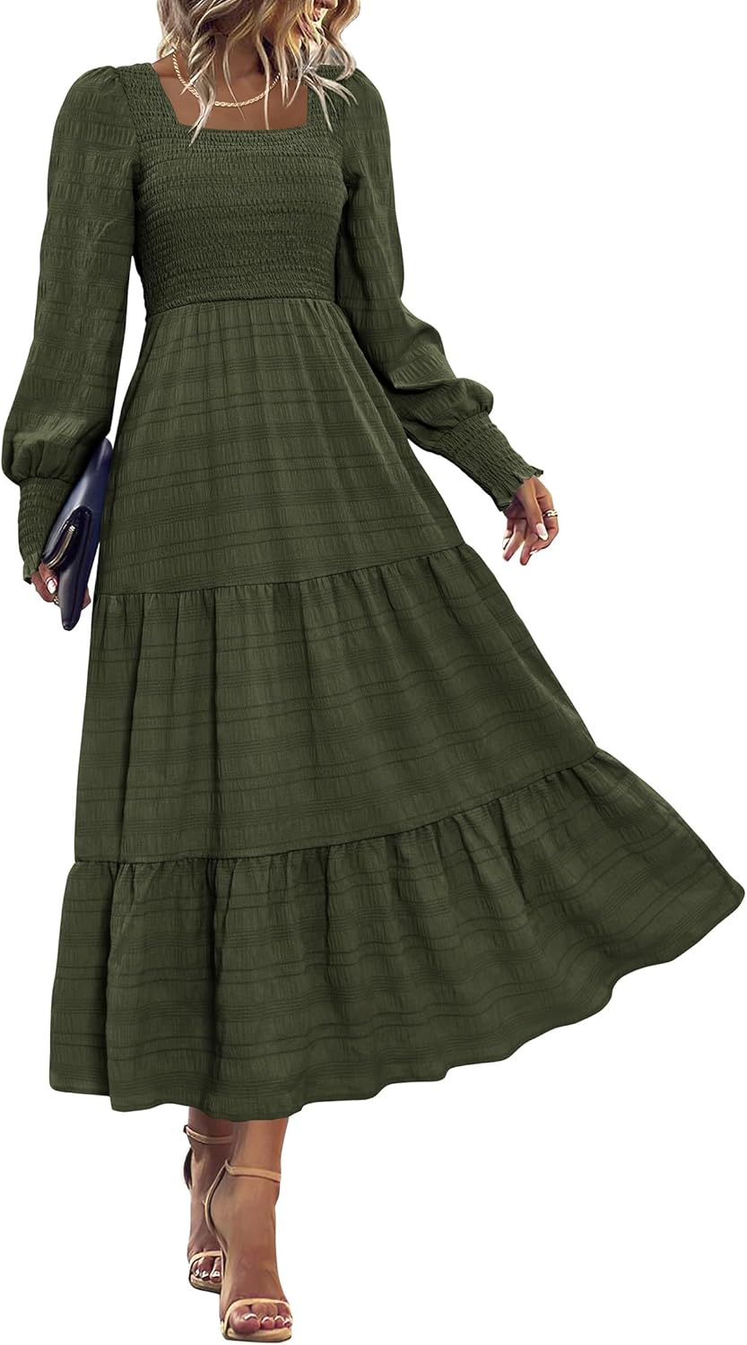 KIRUNDO Fall Dresses for Women 2025: Elegant Maxi Styles