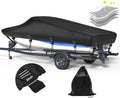5-ply 1200D Boat Cover for 16-18.5 ft Bass Boats - Waterproof, Tear