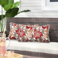 Outdoor Waterproof Lumbar Rectangular Throw Pillow Pack of 2