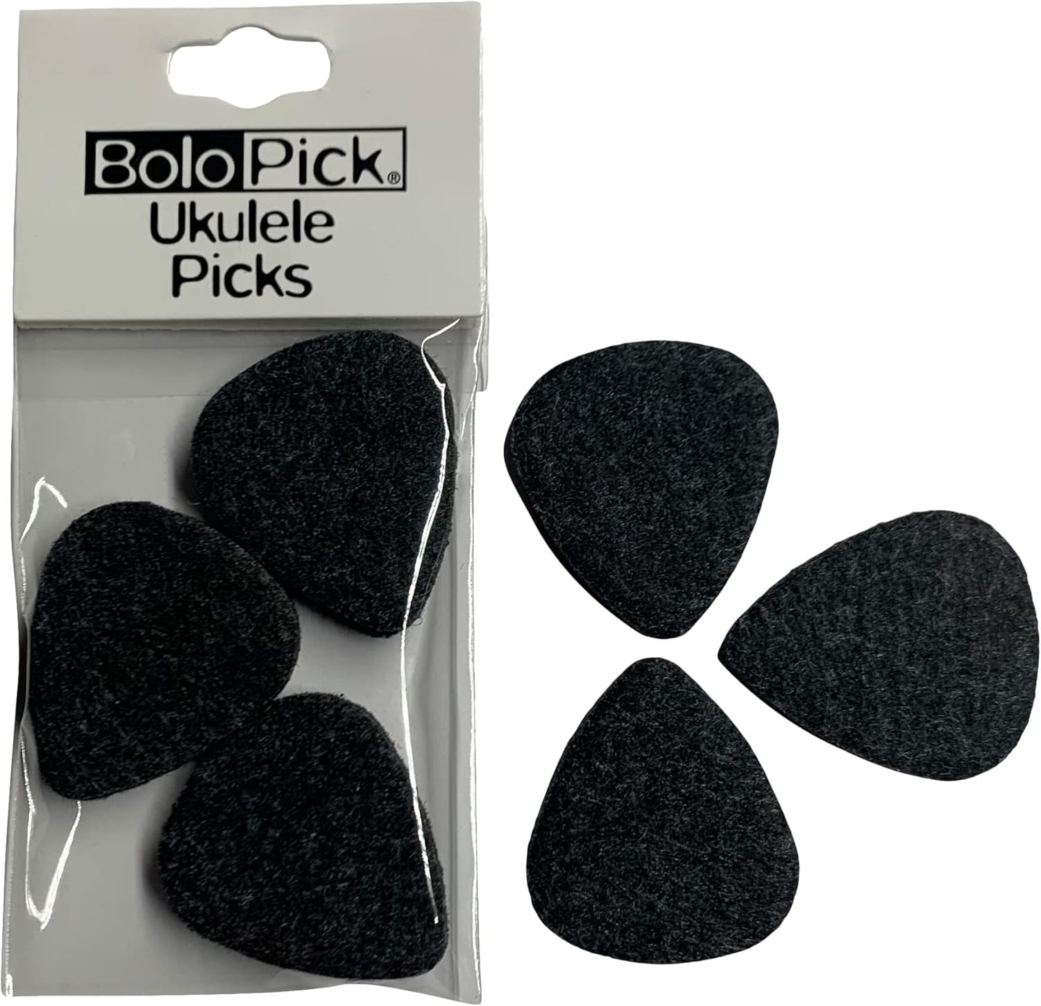 BoloPick Black Felt Ukulele Picks - Versatile for Instruments