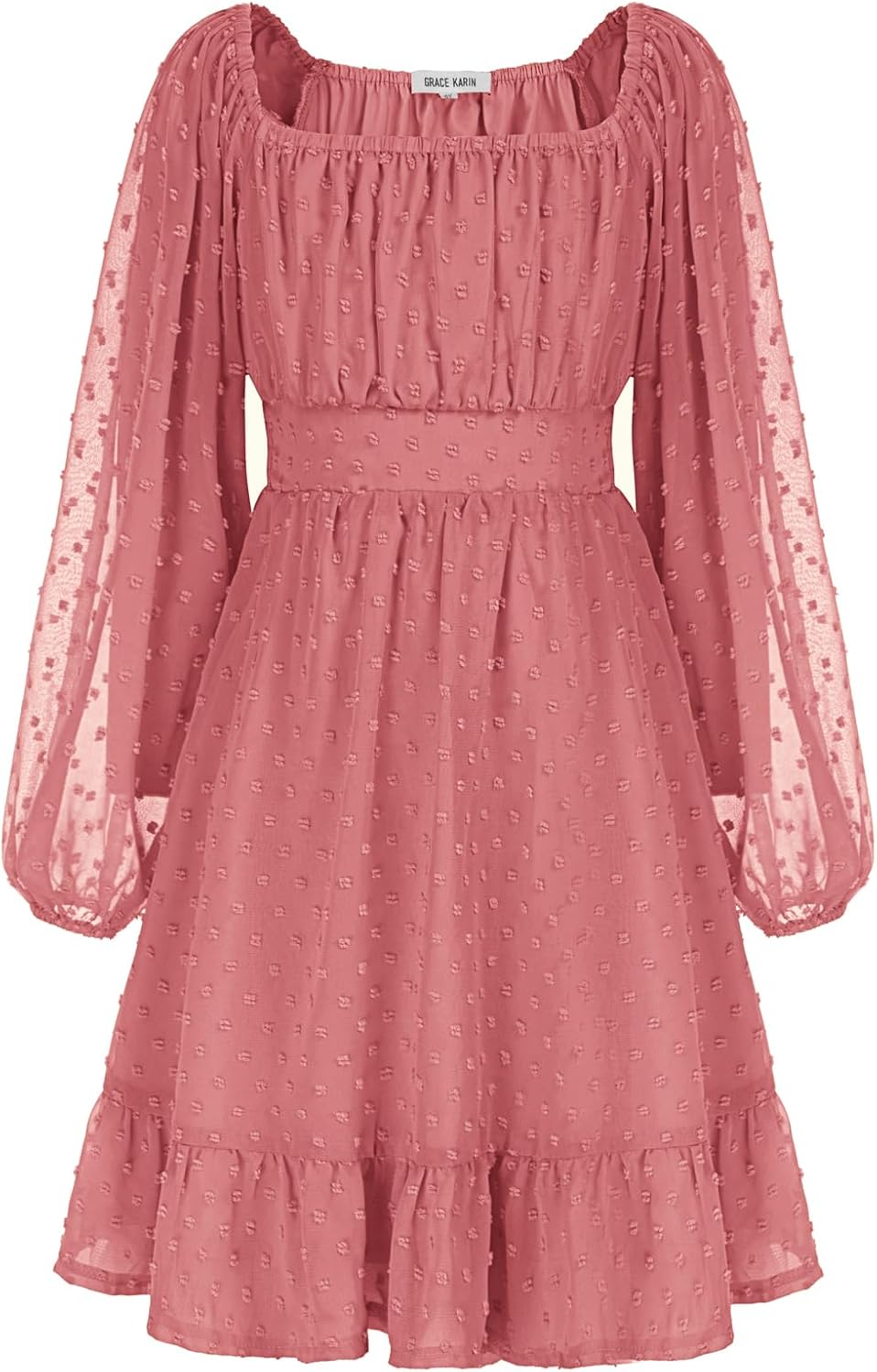 GRACE KARIN Girls Ruffle Tiered Dress for Ages 6-14Y
