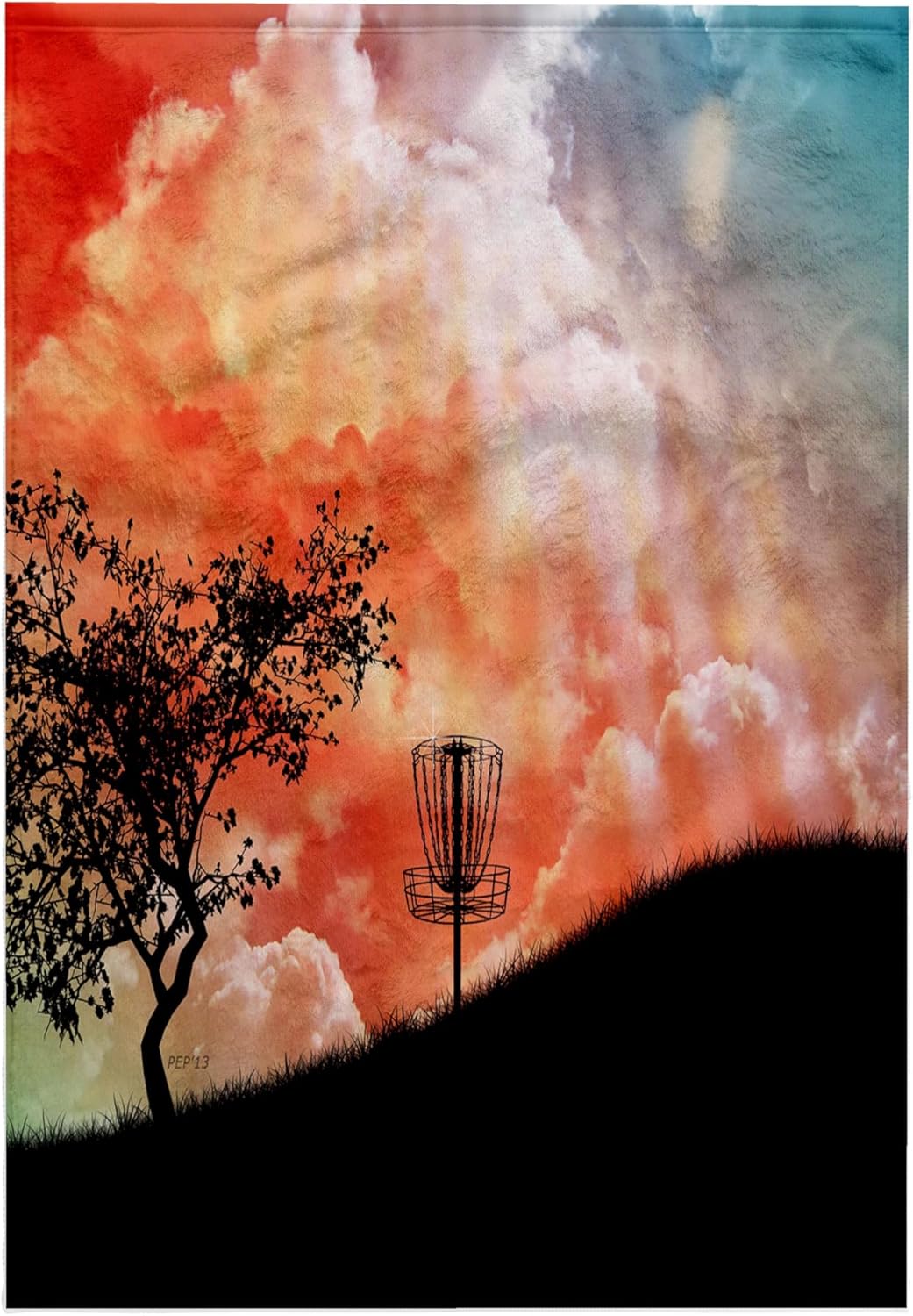 Premium 3D Rose Hill Frisbee Disc Golf Towel - Durable & Stylish!