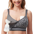 Seamless Pumping Bra Hands Free - Comfortable Wireless Nursing Bra