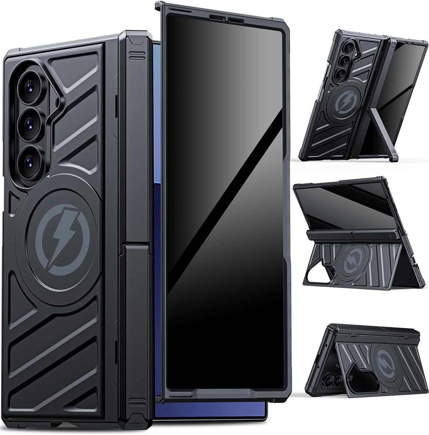 Magnetic Galaxy Z-Fold-7 Case with Heavy Duty Armor Protection
