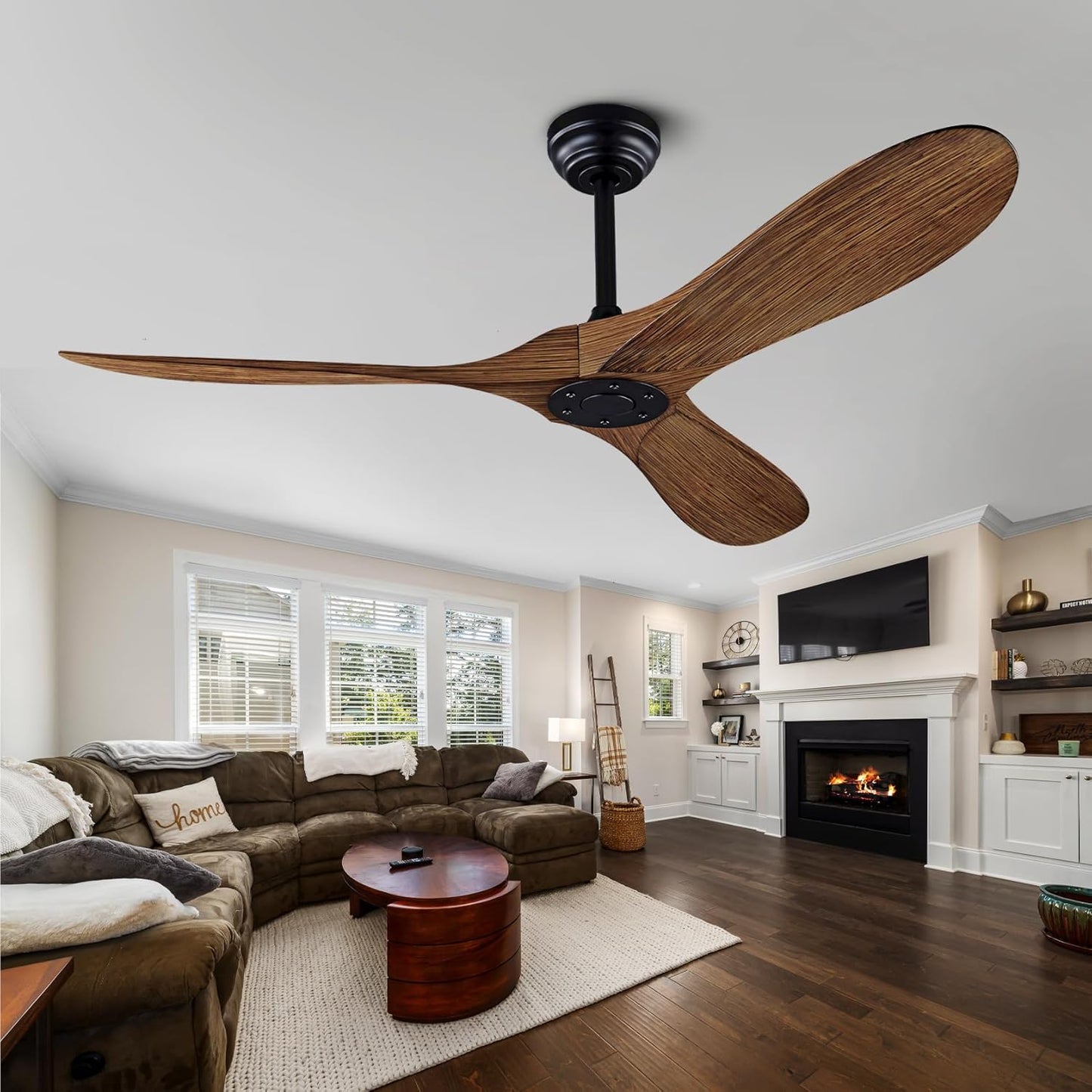 52 Inch Ceiling Fan with Remote Control for Indoor Outdoor Use
