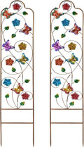 2-Pack Metal Garden Trellis for Climbing Plants and Flowers