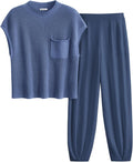 PRETTYGARDEN Womens Two Piece Knitted Tracksuit Set - Cozy Casual
