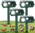 4Pack Deer Squirrel Cat Rabbit Repellent Outdoor Solar Ultrasonic