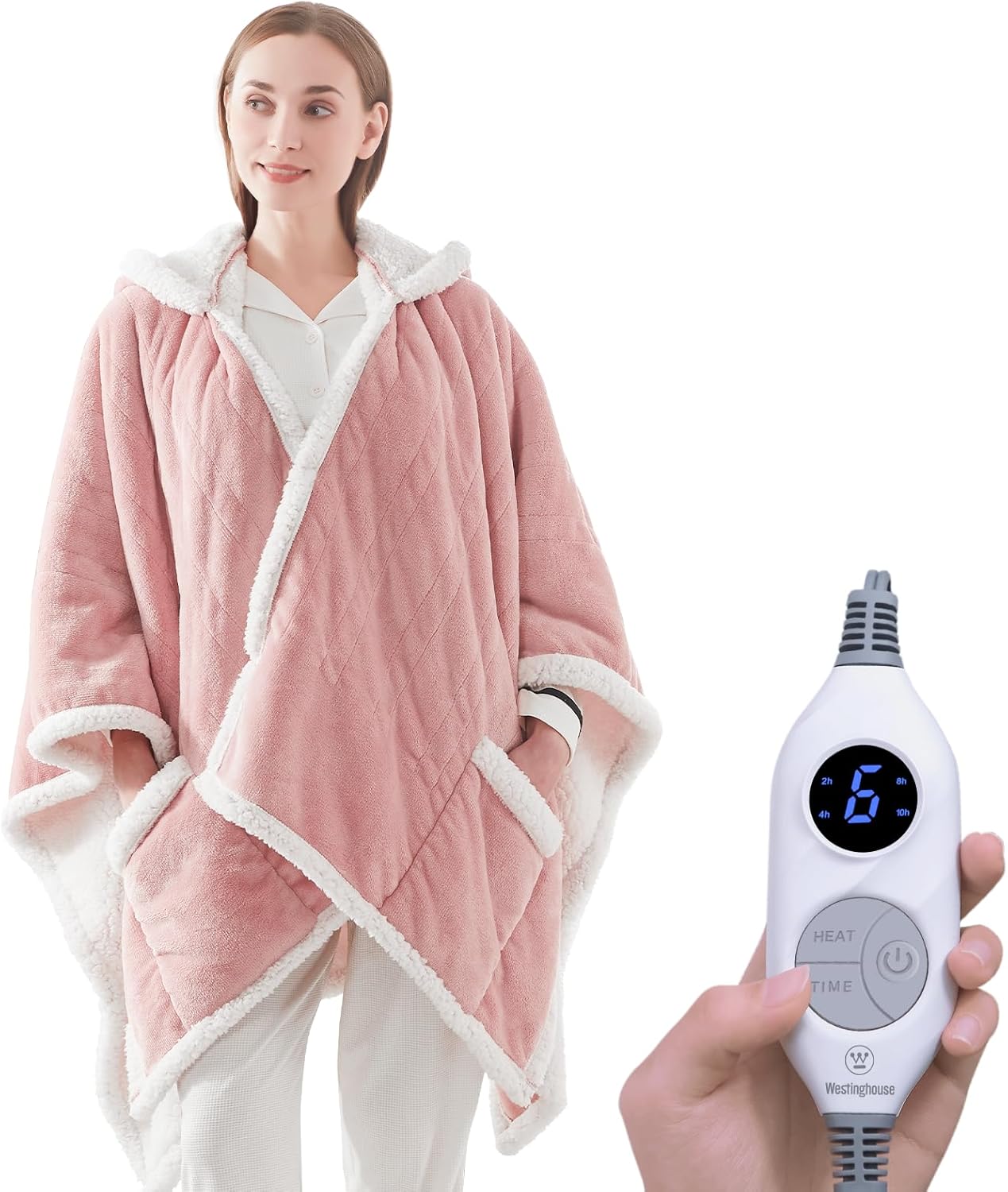 Wearable Heated Throw Blanket for Cozy Comfort and Warmth
