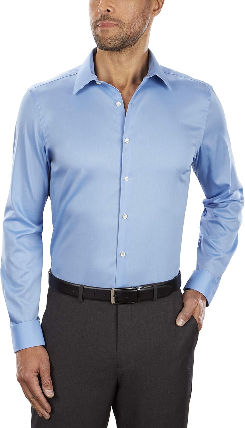 Van Heusen Men's Dress Shirt Slim Fit Flex Collar for Comfort