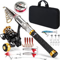 Premium Telescopic Fishing Rod and Reel Combo Set - Portable Carbon
