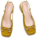 Slingback Mary Jane Heels for Women Low Block Heel (Style LNDX)