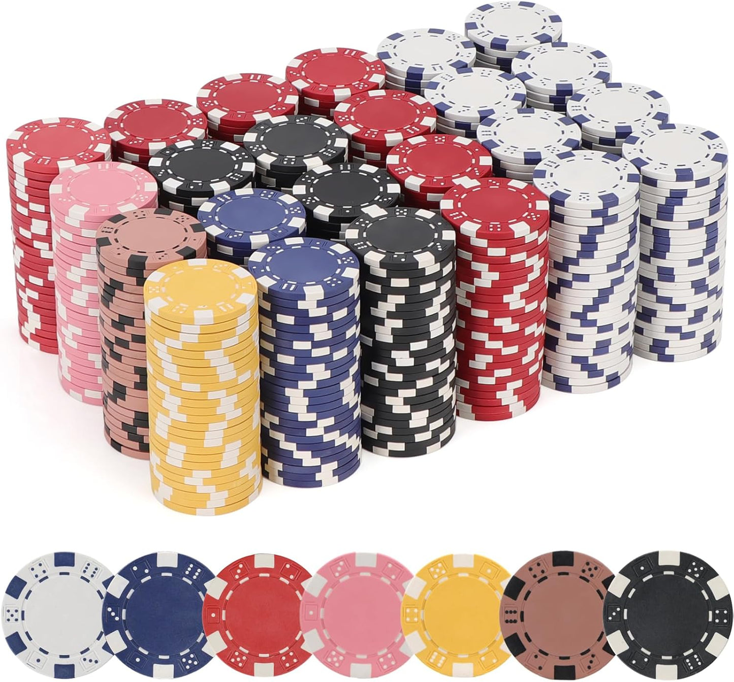 600pc Casino Poker Chips Set for Texas Hold'em and Blackjack