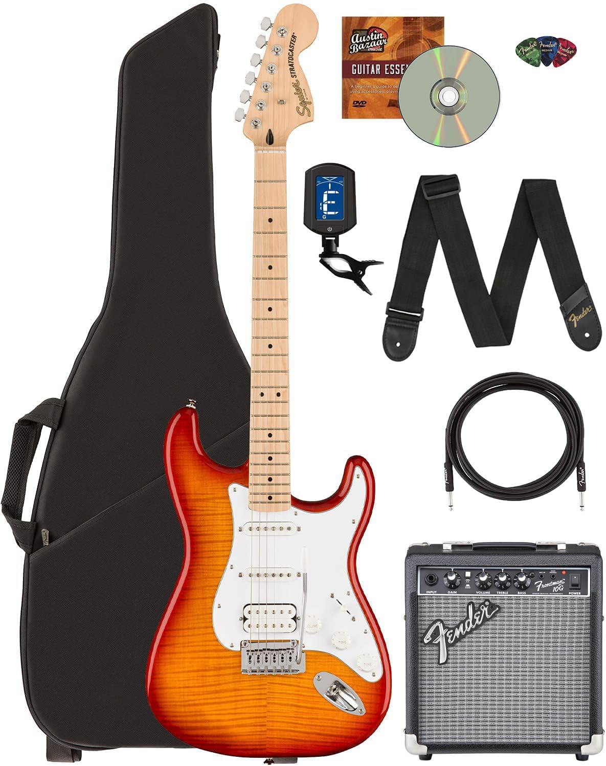 Fender Squier Affinity Stratocaster FMT HSS Bundle with Amp
