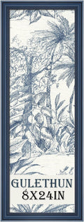 GULETHUN 8x24 Frame Transitional Modern Design - Rustic Blue Frame