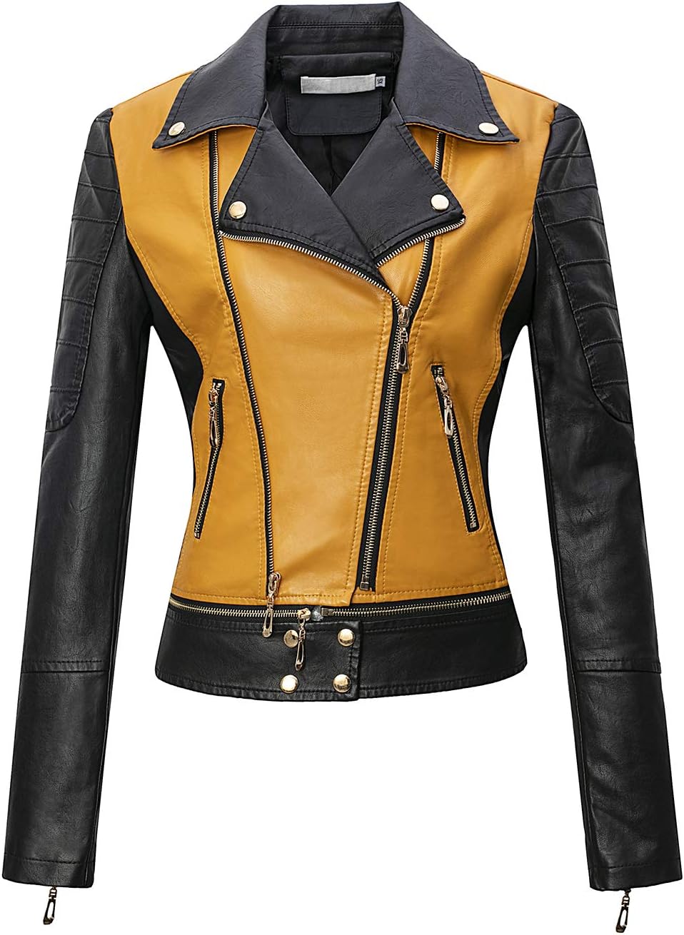 Tanming Women's Faux Leather Moto Biker Short Coat Jacket Review