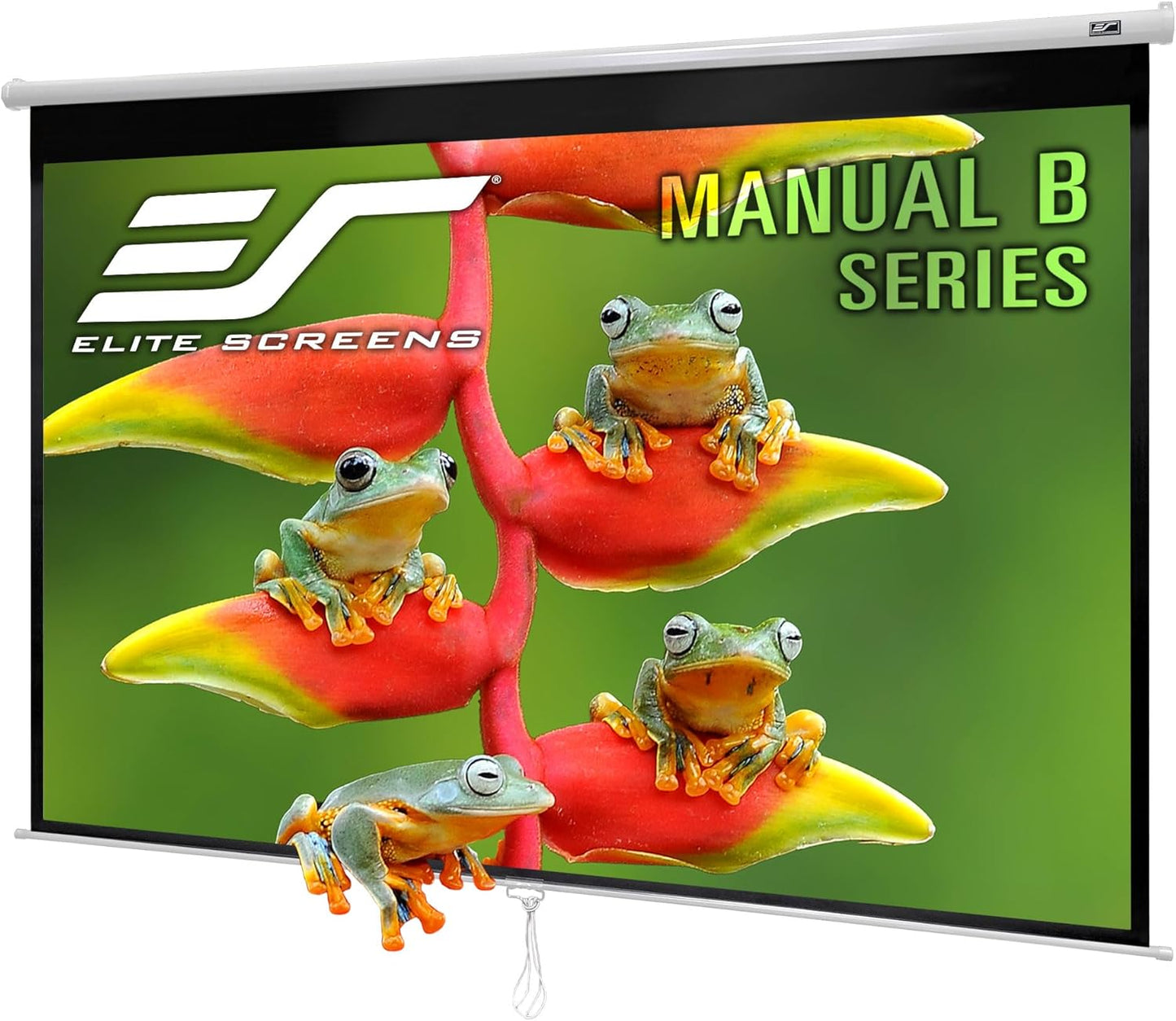 Elite Screens Manual B 100-Inch Projector Screen for Home Theater