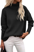 Zeagoo Women's Turtleneck Sweater - Chunky Knit High-Low Hem