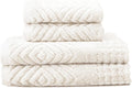 Luxurious Organic Cotton Diamond Jacquard Bath Towel Set