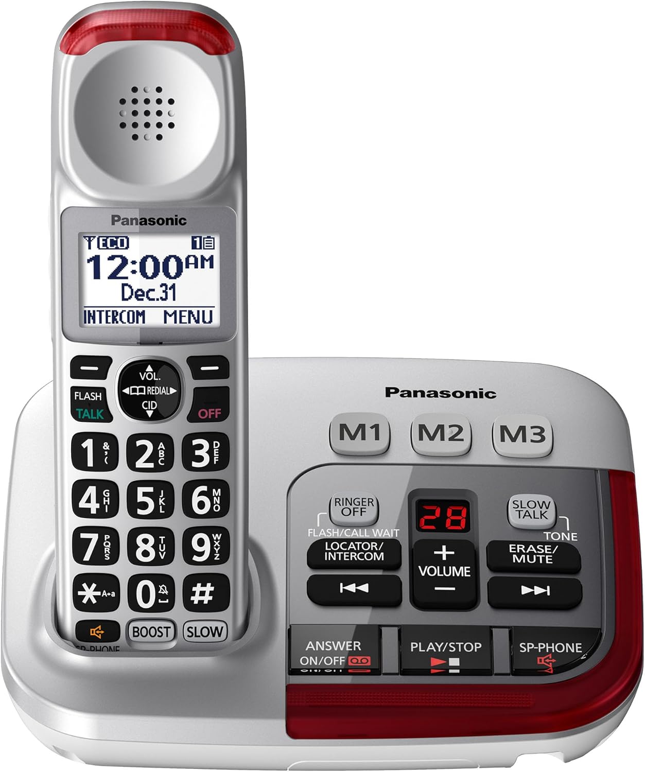 Panasonic Amplified Cordless Phone with 50dB Volume Boost