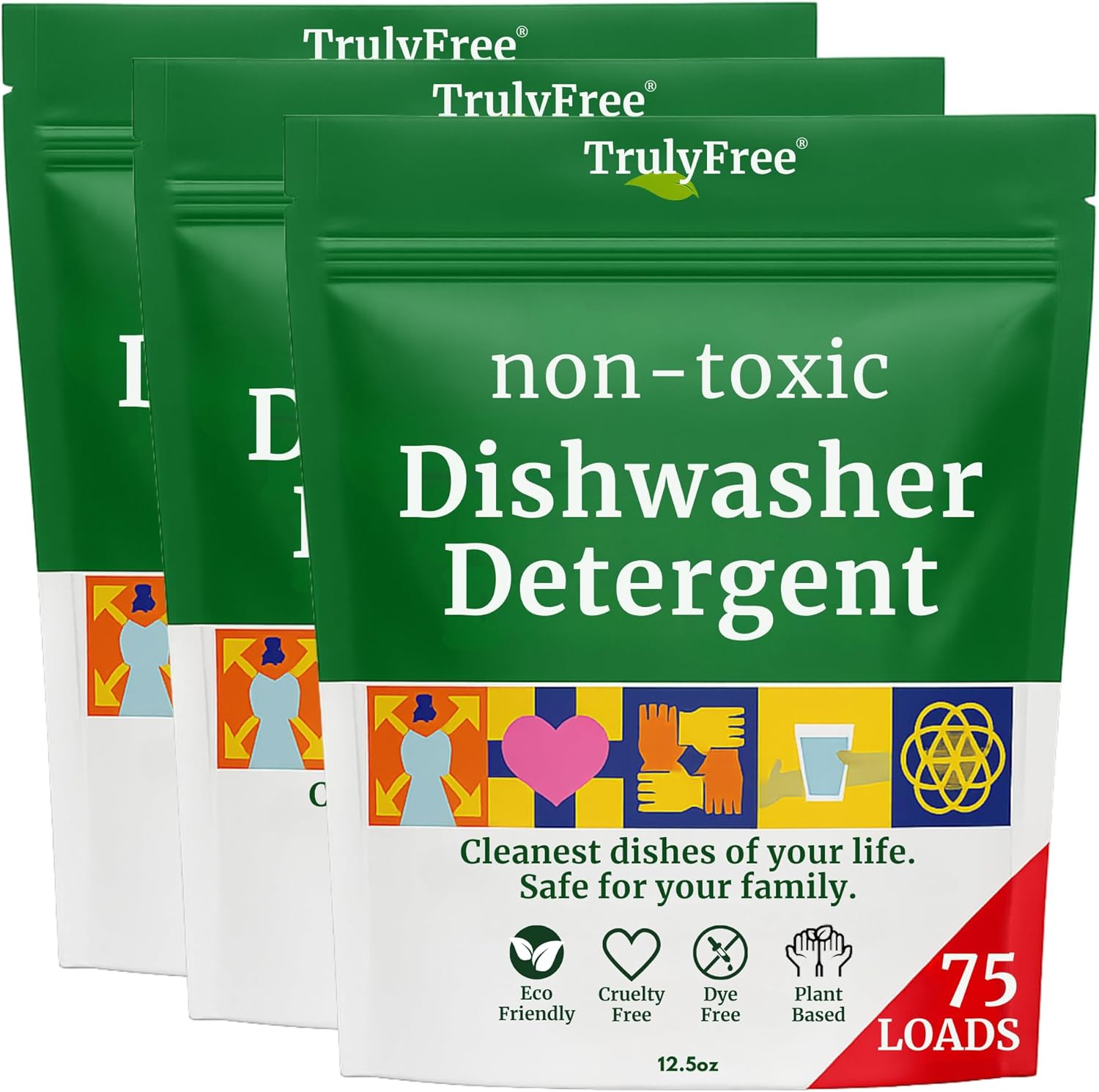 Natural Dishwasher Detergent Powder for Powerful Cleaning