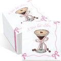 Bachelorette Party Pink Bow Napkins - 100 Pcs