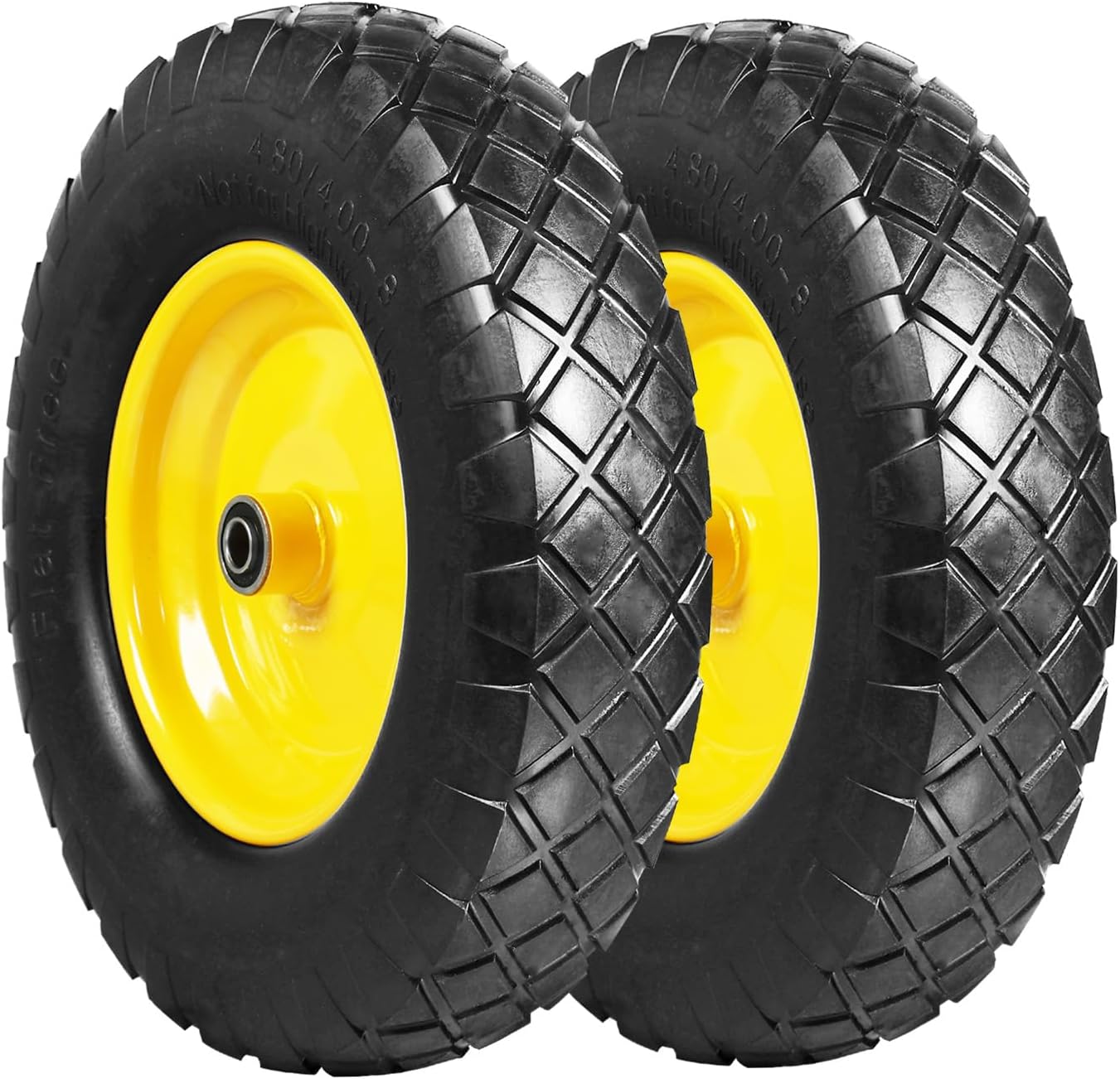 16 Inch Solid Rubber Dolly Tire Wheels for Garden Carts and More
