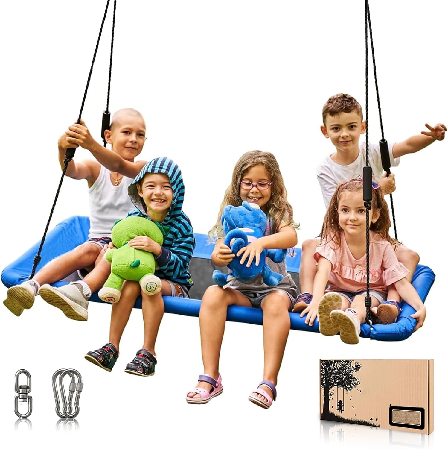 60-Inch Heavy-Duty Rectangle Platform Swing for Kids & Adults