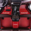 Custom Fit Car Floor Mats - Full Coverage Leather Liners (red)