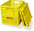 20L Folding Crate 4Pack - Collapsible Plastic Storage Baskets for Home