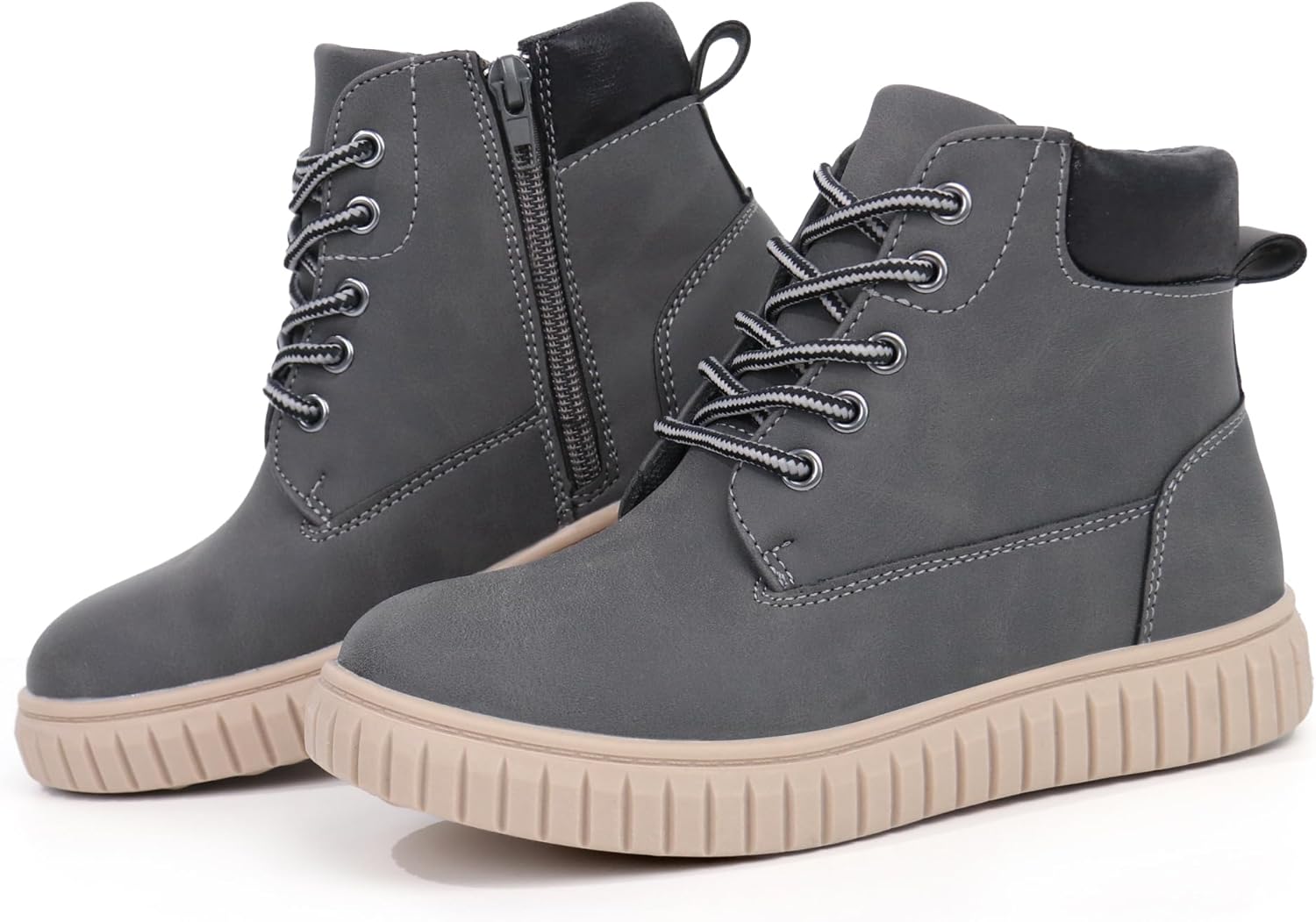 Tobfis Kids Zipper Ankle Boots for Boys & Girls - Stylish & Safe